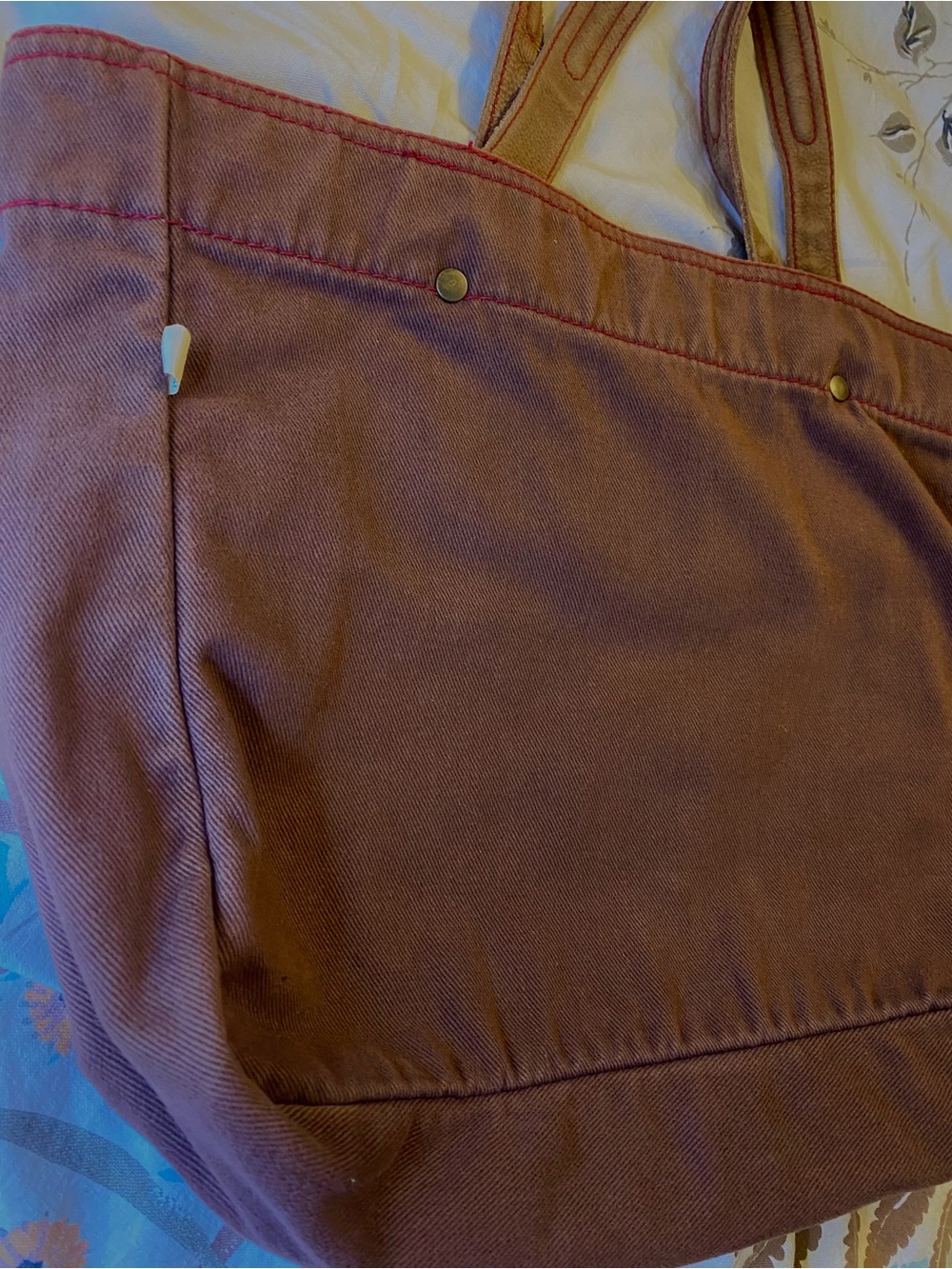 Super cute Gap est 1969 brown tote bag with leather straps 🐻❤️ - Picture 7 of 9
